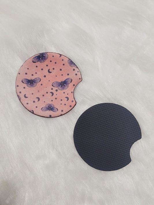 Purple Moth Car Coaster