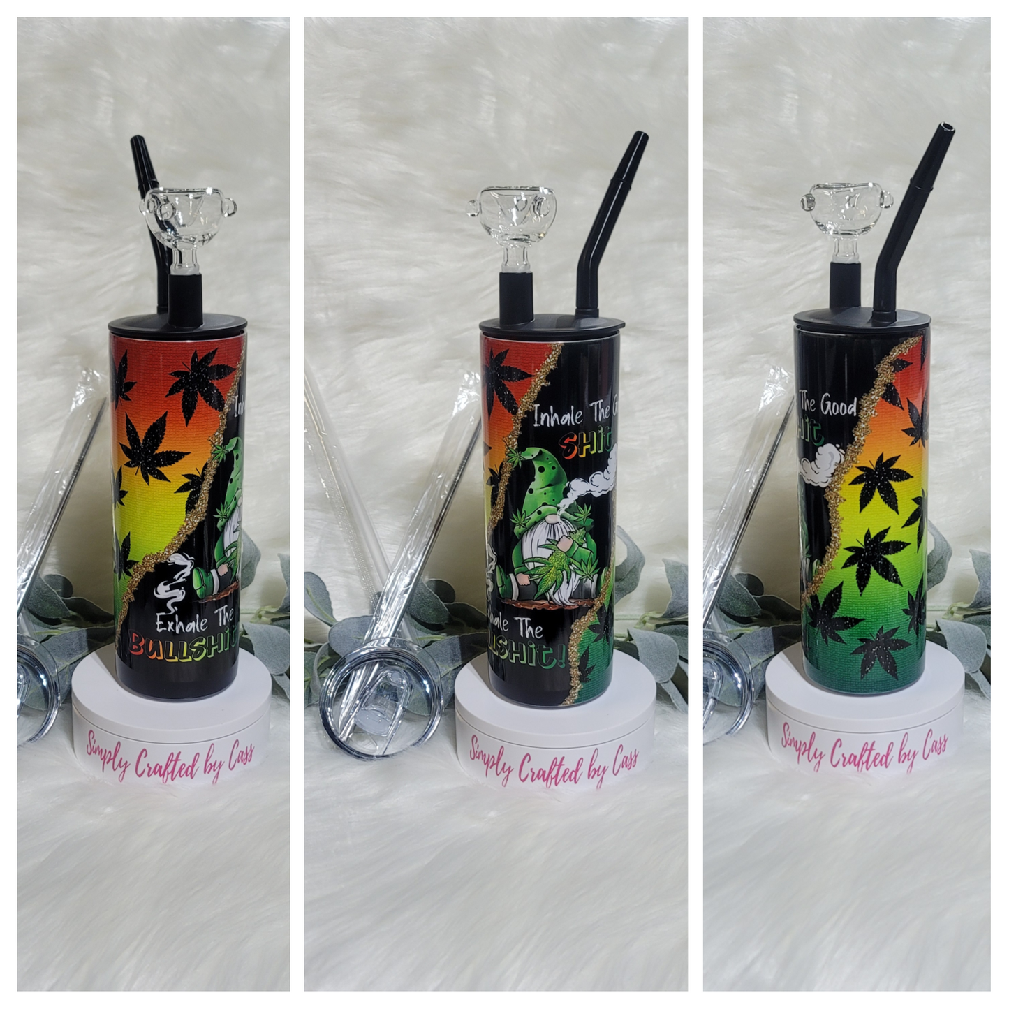 2 in 1 Inhale the Good Hookah Tumbler